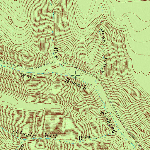 Topographic Map of Laurel Run, PA