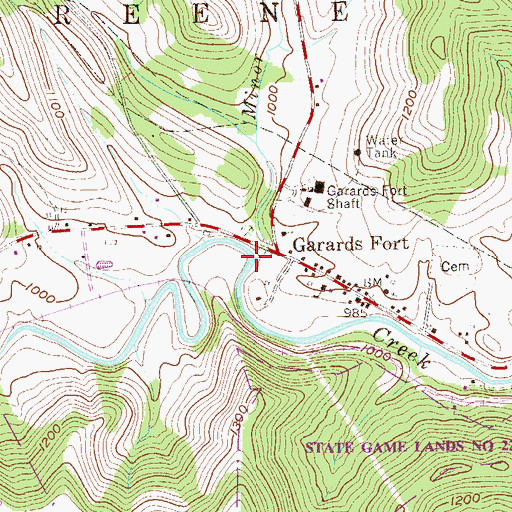 Topographic Map of Minor Run, PA
