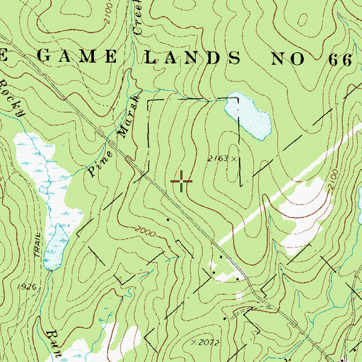 Topographic Map of Pine Marsh Creek, PA