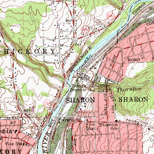 Topographic Map of Thornton Run, PA