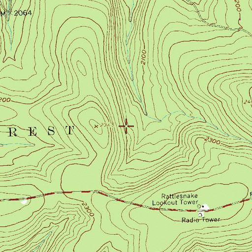 Topographic Map of Moshannon State Forest, PA