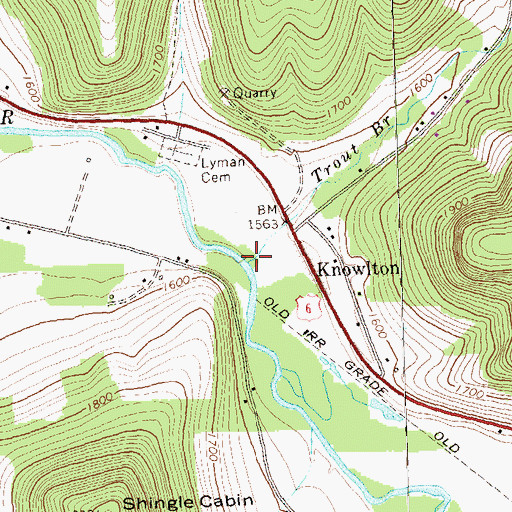 Topographic Map of Trout Brook, PA