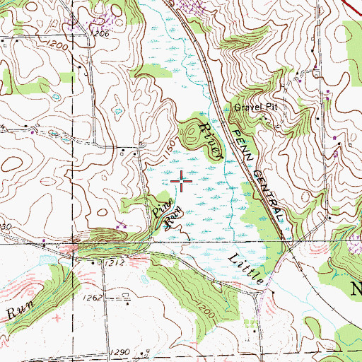 Topographic Map of Pine Run, PA