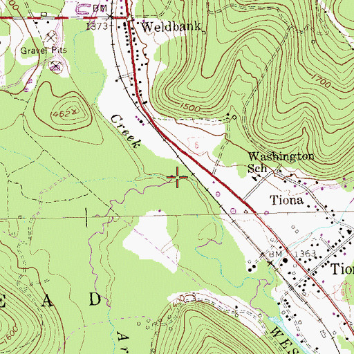 Topographic Map of Arnot Run, PA