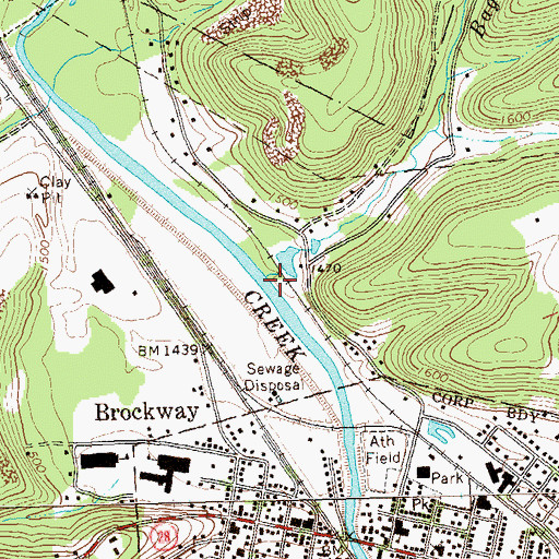 Topographic Map of Baghdad Run, PA