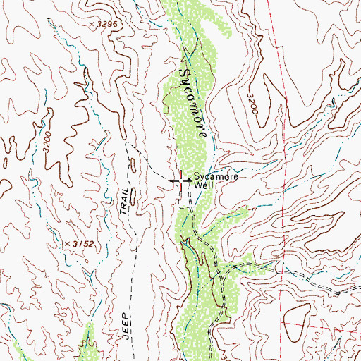 Topographic Map of Sycamore Well, AZ