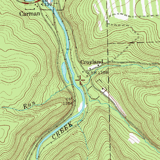 Topographic Map of Bearmouth Run, PA
