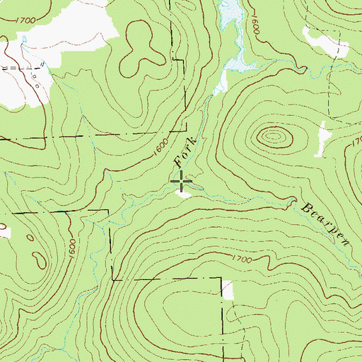Topographic Map of Bearpen Run, PA