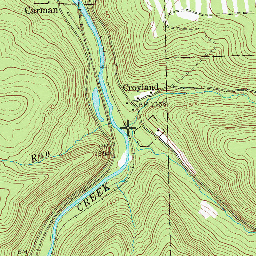 Topographic Map of Belmouth Run, PA