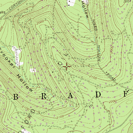 Topographic Map of Bradford Oil Field, PA