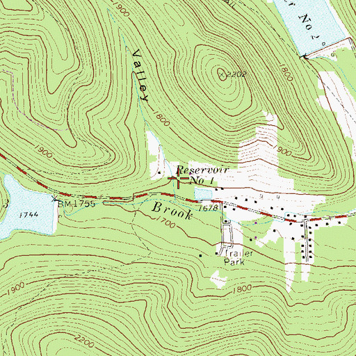 Topographic Map of Brown Valley, PA