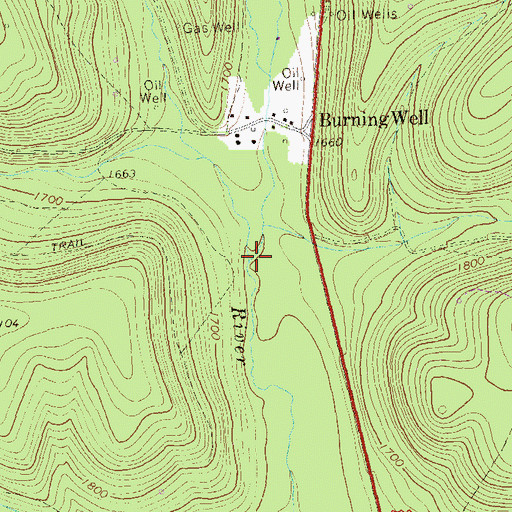 Topographic Map of Buck Run, PA