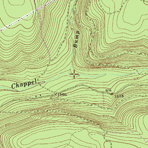 Topographic Map of Bump Run, PA