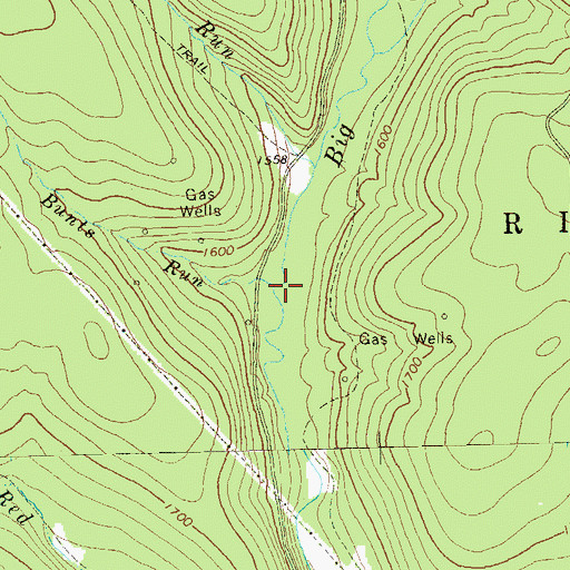 Topographic Map of Bunts Run, PA