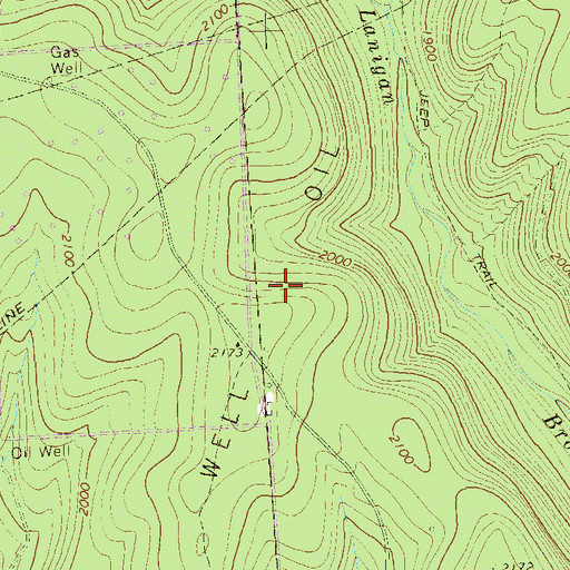 Topographic Map of Burning Well Oil Field, PA