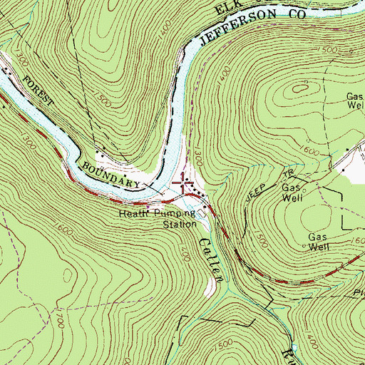 Topographic Map of Callen Run, PA