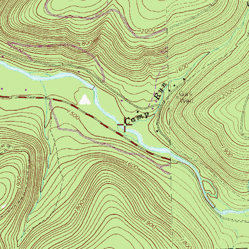 Topographic Map of Camp Run, PA