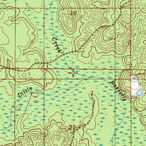 Topographic Map of Johnson Creek, AL