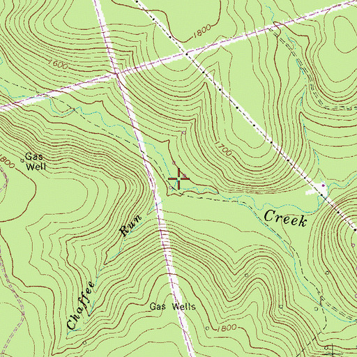 Topographic Map of Chaffee Run, PA
