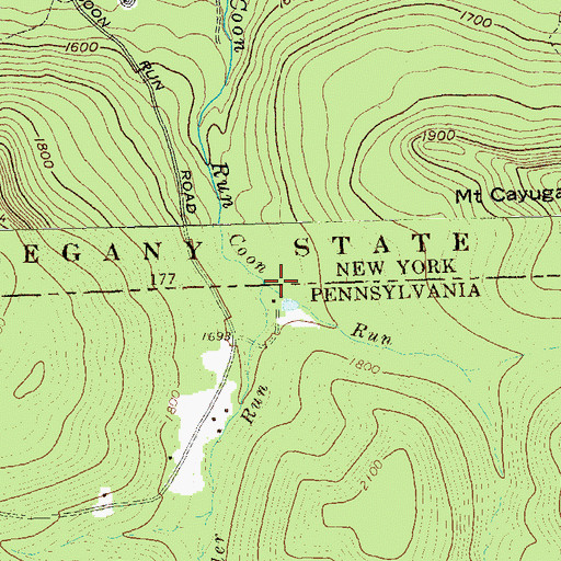 Topographic Map of Chander Run, PA