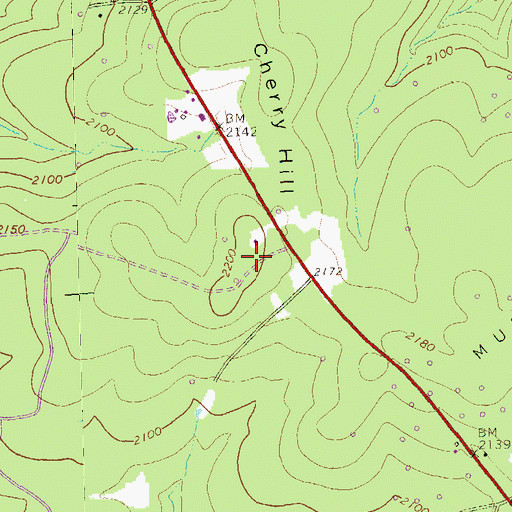 Topographic Map of Cherry Hill, PA