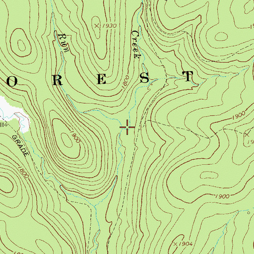 Topographic Map of Cherry Run, PA