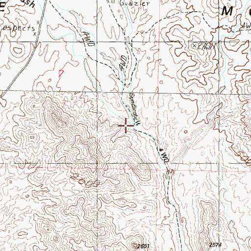 Topographic Map of Syndicate Wash, AZ