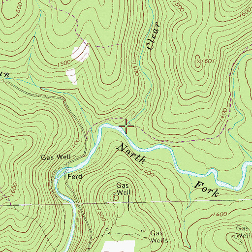 Topographic Map of Clear Run, PA