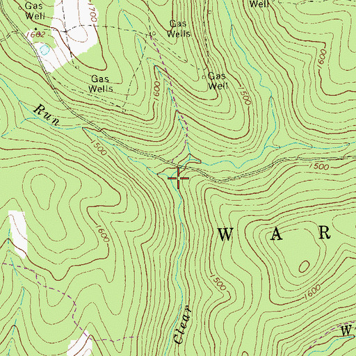 Topographic Map of Clemens Run, PA