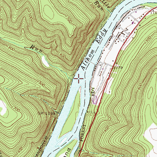 Topographic Map of Conklin Run, PA