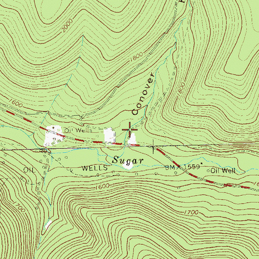 Topographic Map of Conover Hollow, PA