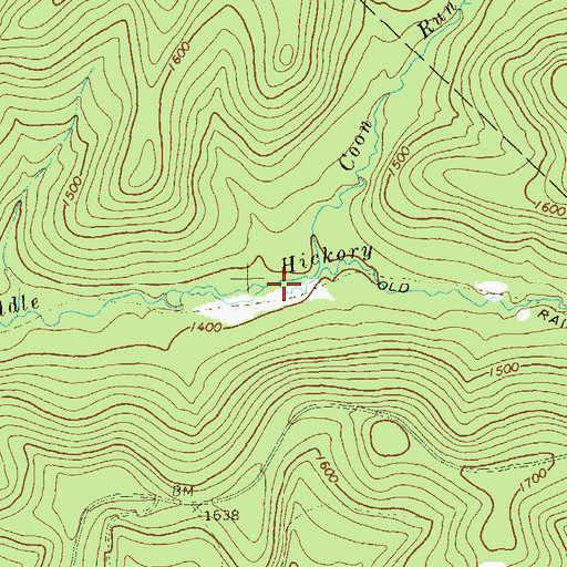 Topographic Map of Coon Run, PA