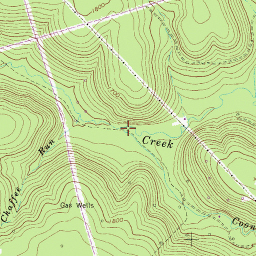 Topographic Map of Coon Run, PA