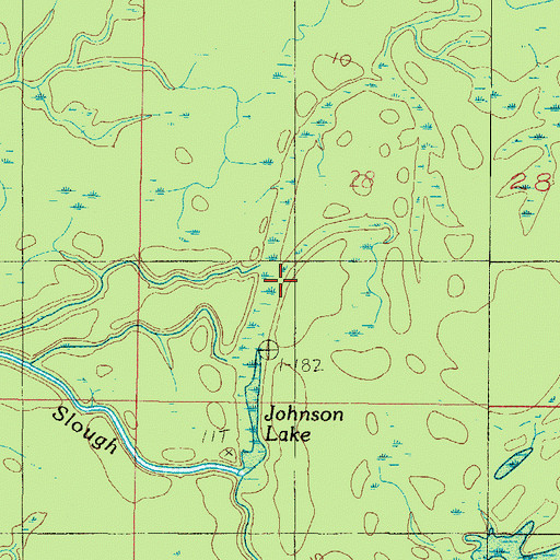 Topographic Map of Johnson Lake, AL