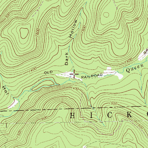 Topographic Map of Dark Hollow, PA