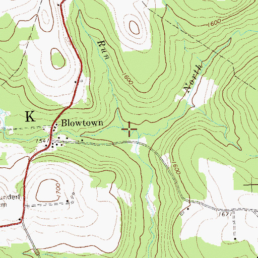 Topographic Map of Davis Run, PA