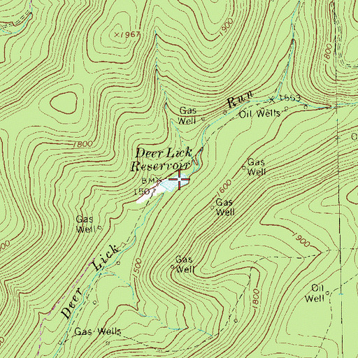 Topographic Map of Deer Lick Reservoir, PA