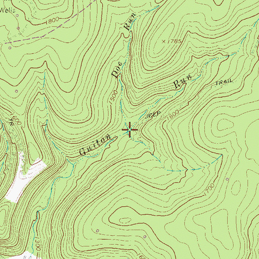 Topographic Map of Doe Run, PA