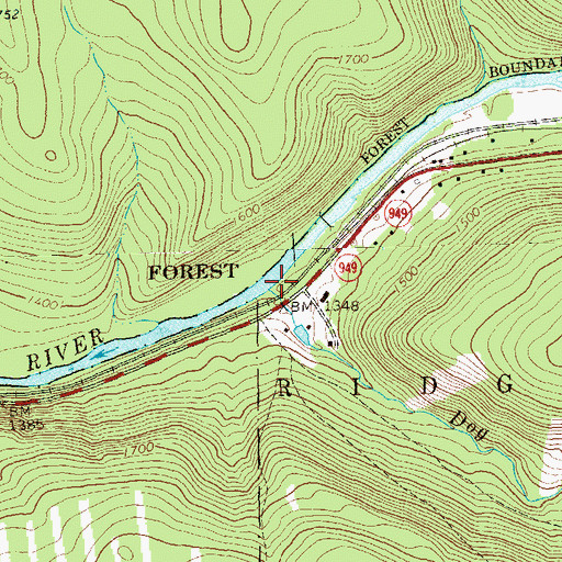 Topographic Map of Dog Hollow Run, PA