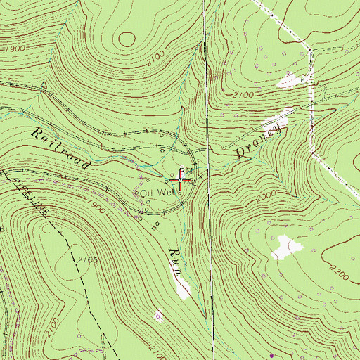 Topographic Map of Droney Run, PA