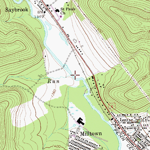 Topographic Map of Dunham Run, PA