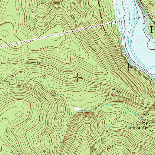 Topographic Map of Dunkle Trail, PA