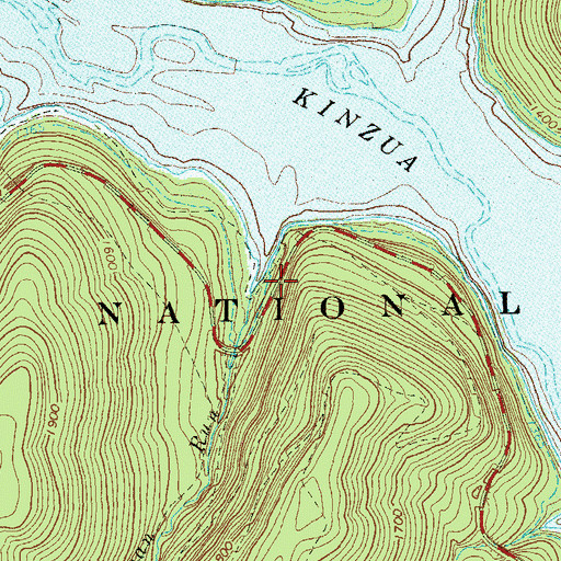 Topographic Map of Dutchman Run, PA