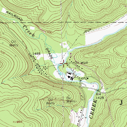Topographic Map of East Branch Spring Creek, PA