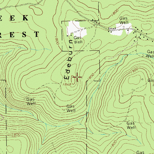 Topographic Map of Edeburn Hill, PA