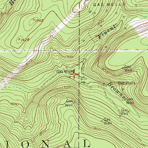 Topographic Map of Fluent Run, PA