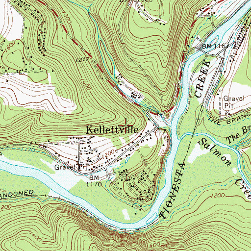 Topographic Map of Fork Run, PA