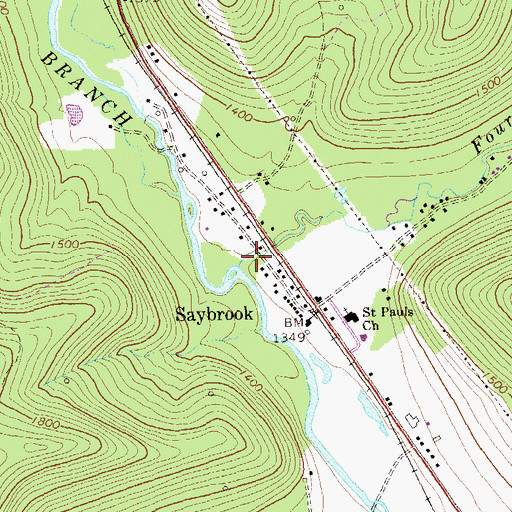 Topographic Map of Fourmile Run, PA