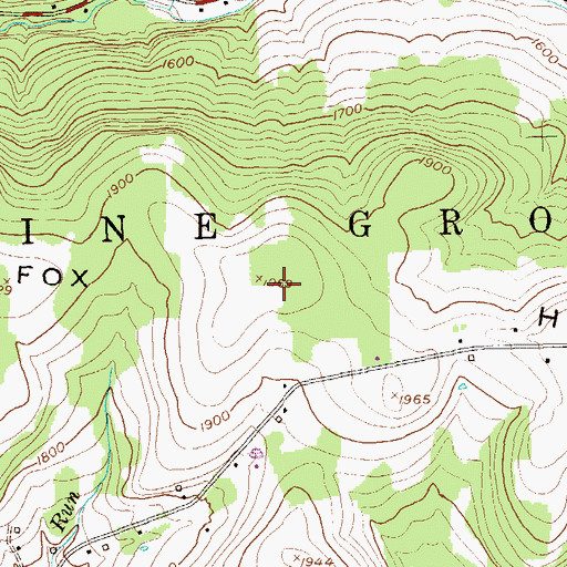 Topographic Map of Fox Hill, PA