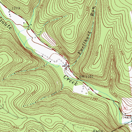 Topographic Map of Fuellhart Run, PA